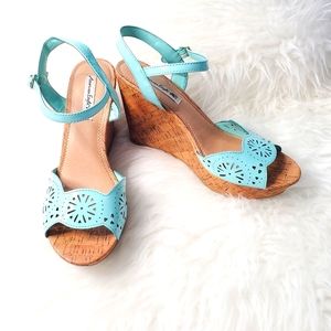 Cute Mint green Wedge shoes (Spring/Summer)